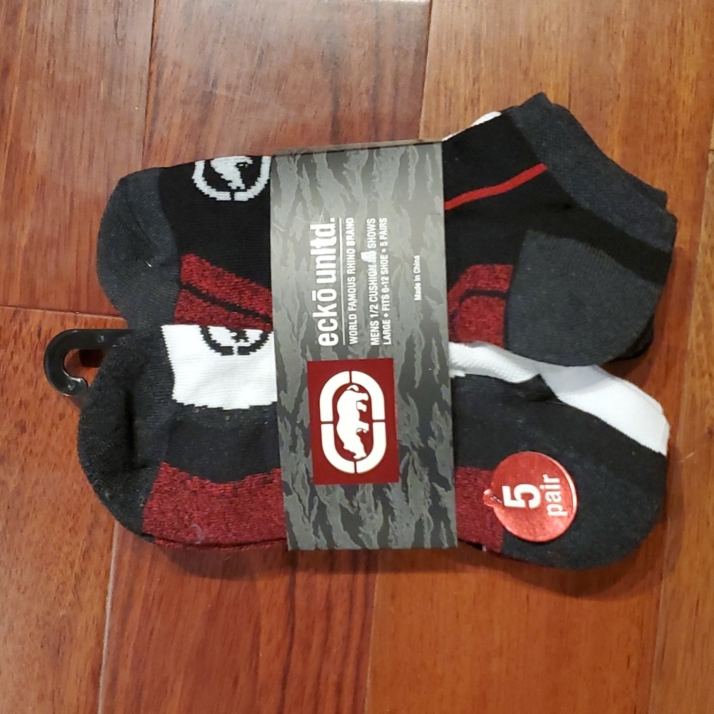 Large Men's Half Cushion no show socks 5 pairs